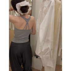 批发健身女孩春夏运动背心防震聚拢美背跑步内衣带胸垫外穿瑜伽服<b class='q'>文胸</b>