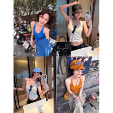 批发直播爆款【云间城堡】春季新款无袖<b class='q'>背心女</b>韩版休闲百搭吊带打底