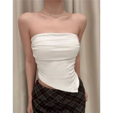 批发吊带<b class='q'>背心女</b>2026新款斜肩无袖外穿高级感辣妹小众美背上衣t恤韩版