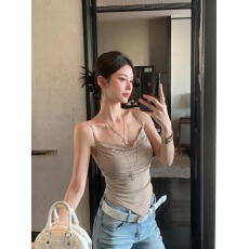 批发甜酷辣妹风荡领吊带女2026夏季款美背<b class='q'>文胸</b>一体胸衣外穿无袖小上衣