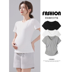 批发实拍 孕妇装<b class='q'>夏</b>季上衣 韩版新款宽松孕妇T恤