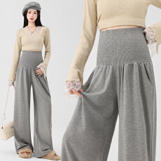 批发<b class='q'>实拍</b><b class='q'>孕妇</b><b class='q'>裤子</b>春秋外穿新款孕期不勒肚子阔腿裤打底裤长裤春装