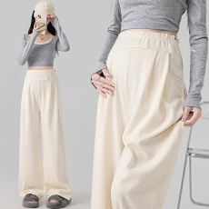 批发<b class='q'>实拍</b><b class='q'>孕妇</b><b class='q'>裤子</b>不勒肚子春秋外穿2026新款直筒裤阔腿裤春装