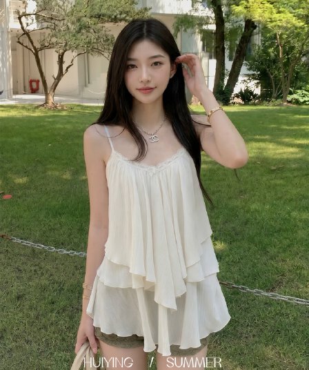 프랑스식 고급 센스 프릴 슬립 맨위 여성 2026 년 여름 새로운 작은 조끼 디자인 센스 작은 대중
