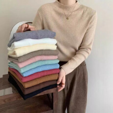 批发韩系加厚半高领针织衫女秋冬2025新款修身显瘦内搭套头<b class='q'>打底衫</b>上衣