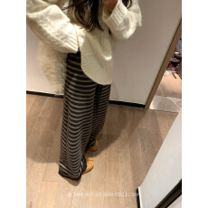 批发外卖到了【遛弯裤】软糯加绒宽松松紧腰抽绳慵懒<b class='q'>休闲裤</b>女冬阔腿裤