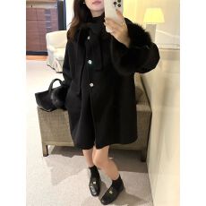 批发韩絲富家壬金感冬装呢子大衣2025新款爆斗篷毛呢外套