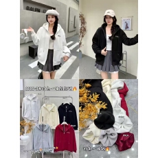 批发韩版剌绣连帽外套女加绒加厚一体<b class='q'>宝宝</b>绒2025秋冬季新款开衫卫衣