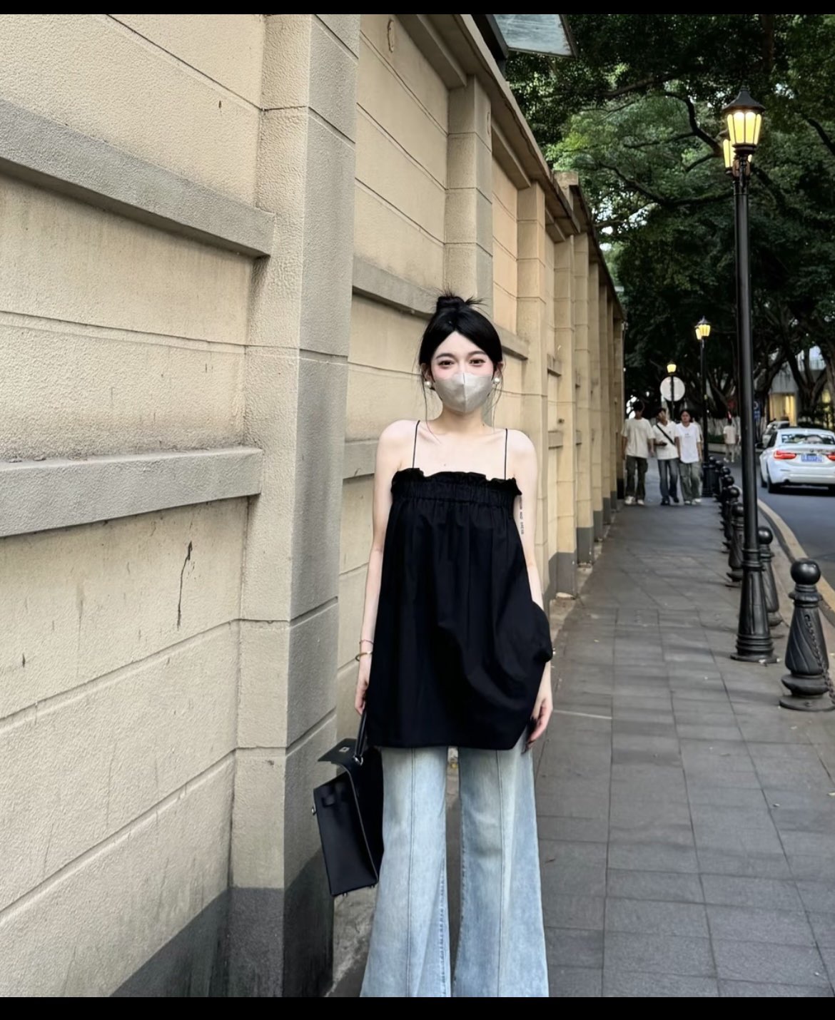 대 조용한 추천 토스카 Na 프랑스식 작은 대중 슬립 봄 여름 휴가 바람 루즈핏 튜브탑 맨위