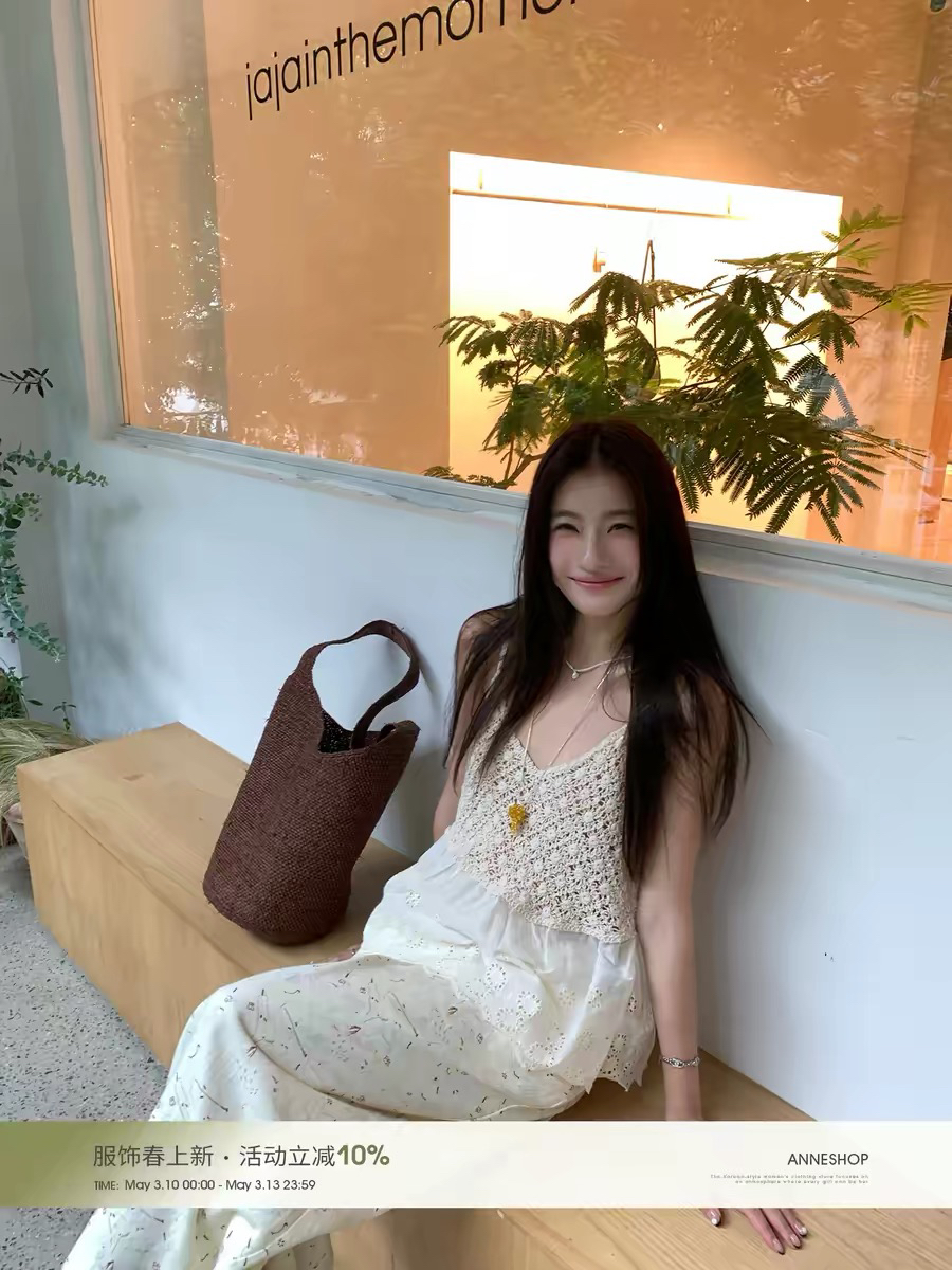 anneshop 꽃 객실 손 확인 세트 자수 홀로우 아웃 레이스 캐미솔 여름 인사이드 가져 가라. 외출용 슬림해 보이는 맨위