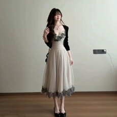 批发夏季新款法式<b class='q'>蕾丝</b>花边收腰显瘦吊带<b class='q'>连衣裙</b>防晒开衫套装女