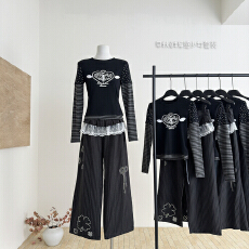 批发kyoukobaby 下雨的季节* 天堂核早秋韩系感少女套<b class='q'>装</b>原创设计