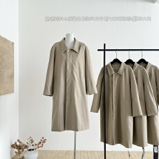 批发TOROON mair*e 高端面料du家染色长款风衣外套女秋季新款廓形大衣