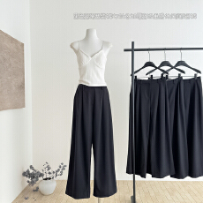 批发TOROON jaja si服高端面料腰头随意调节西装裤<b class='q'>女</b>宽松直简显瘦长裤