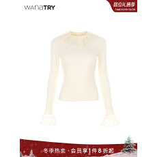 批发刺绣花边领口宫廷感打底衫25秋新品米<b class='q'>白色</b>韩系百搭上衣女