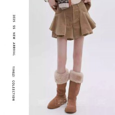 批发颖子定制【足尖舞蹈】灯芯绒<b class='q'>高腰</b>百褶裙女秋冬时尚百搭裤裙短裤子