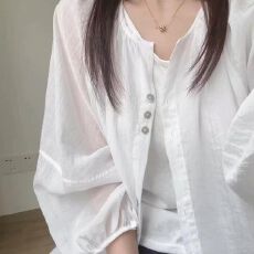 批发韩系超仙INS夏季新款多巴胺时尚冰丝遮肉显瘦宽松高级感防晒衣