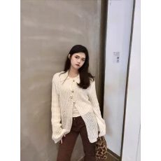 批发红人馆春秋新款慵懒韩系气质<b class='q'>针织</b>宽松显瘦减龄设计感小众<b class='q'>针织</b><b class='q'>开衫</b>