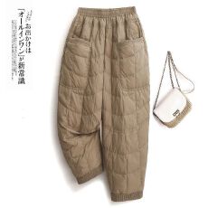 批发秋冬新款加绒 保暖夹棉防风保暖休闲拼接时尚百搭靴裤