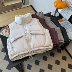 批发秋冬新款羽绒服马甲防水加厚保暖棉马甲韩版宽松显瘦百搭坎肩潮女