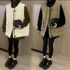 批发胖MM棉服马甲女秋冬新款大码外穿宽松显瘦减龄时尚马甲外套