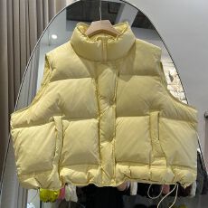 批发秋冬新款羽绒服棉马甲保暖减龄宽松显瘦百搭加厚坎肩多巴胺外套
