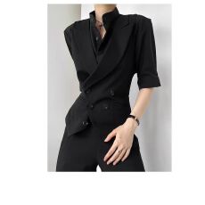 批发双排扣<b class='q'>马甲</b>英伦修身新郎兄弟结婚废土风收腰<b class='q'>马甲</b><b class='q'>男</b>女同款<b class='q'>马甲</b>