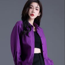 批发春秋新开口通勒百搭时尚气质高级感洋气长袖女士<b class='q'>衬衫</b>上衣