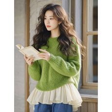 批发秋冬西街口高级感慵懒韩版百搭减龄针织毛衣