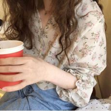 批发夏季新款小清新美少女减龄碎花衬衫夏季<b class='q'>防晒</b>衣