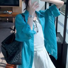 批发法式百搭时尚简防晒衣约宽松时尚<b class='q'>长袖</b><b class='q'>衬衫</b>