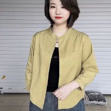 批发2026网红款春秋百搭气质衬衫网减龄时尚<b class='q'>甜美</b>洗水上衣外套