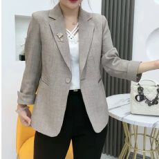 批发春<b class='q'>夏</b>秋新款气质百搭收腰西装薄款外穿减龄时尚西装外套