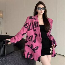 批发<b class='q'>春</b>秋新款爆款时尚西装外套气质减龄艳丽气质百搭西装外套