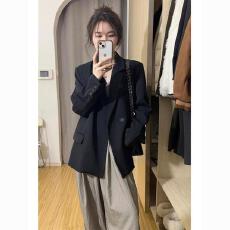 批发黑色西装外套宽松韩版气质时髦秋<b class='q'>冬</b>新款时尚气质减龄西装外套