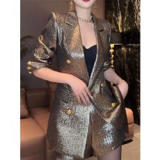 批发法式轻奢高级感小众时髦西装外套春秋新款<b class='q'>时尚</b>西装外套