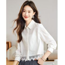批发法式甜美气质长袖拼接蕾丝长袖<b class='q'>衬衫</b>时尚减龄高端春秋新款<b class='q'>衬衫</b>