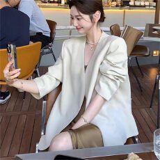 批发2026春秋新款女式女士西装外套宽松显瘦韩版减龄百搭气质西装外套