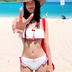 批发纯欲少女格纹荷叶边抹胸比基尼女高颜值2026新款海岛度假分体泳衣