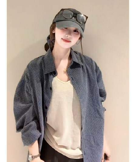 원본 원단 벨트 머리카락 서클 한 부서 느긋한 스타일 여성 셔츠 2026 새로운 패션 신선함 다용도 셔츠