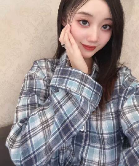 아메리칸 레트로 파란색 격자 무늬 셔츠 작은 대중 여성 코트 작은 키 2026 새로운 봄 가을 체크무늬 셔츠 루즈핏