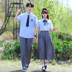 批发实拍小中大学生<b class='q'>校服</b>JK制服表演服毕业照团购服衬衫套装班服