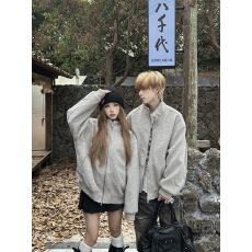 批发实拍情侣装秋冬毛呢<b class='q'>外套</b>女2026秋季棒球服休闲<b class='q'>夹克</b><b class='q'>男</b>已出货