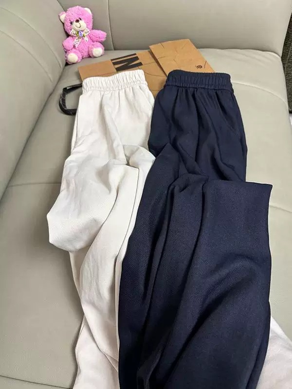 느긋한 느슨함 캐주얼 모통이 칼 바지 여성 2026 여름 리 새로운 도루 센스 하이웨이스트 표지 고기 슬림해 보이는 다용도 와이드 레그 팬츠 어린이