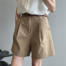 批发<b class='q'>西装</b>短裤<b class='q'>女</b>夏季韩版高腰宽松阔腿裤<b class='q'>小个</b>子休闲工装裤中裤五分裤子
