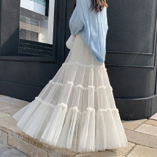 批发实拍 温柔气质蛋糕半身<b class='q'>裙</b>女2026春夏高腰显瘦百搭大摆<b class='q'>伞</b><b class='q'>裙</b>A字长<b class='q'>裙</b>