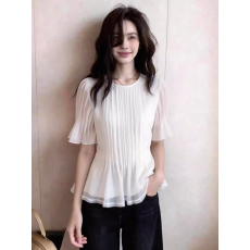 批发独特漂亮超好看上衣女2026年夏季<b class='q'>新款</b>法式设计感小众时尚气质女装