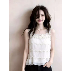 批发法式蕾丝吊带背心女白色设计感显瘦气质上衣舒适<b class='q'>时尚</b>2026春季新款