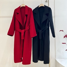 批发西西里/羊绒&羊毛<b class='q'>大</b>衣冬季高级感气质长款加厚毛呢<b class='q'>外套</b><b class='q'>女</b>