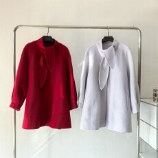 批发黄一粒 NORA STUDIO圣诞邦尼 兔耳双面呢<b class='q'>大</b>衣女冬季新款斗篷外套